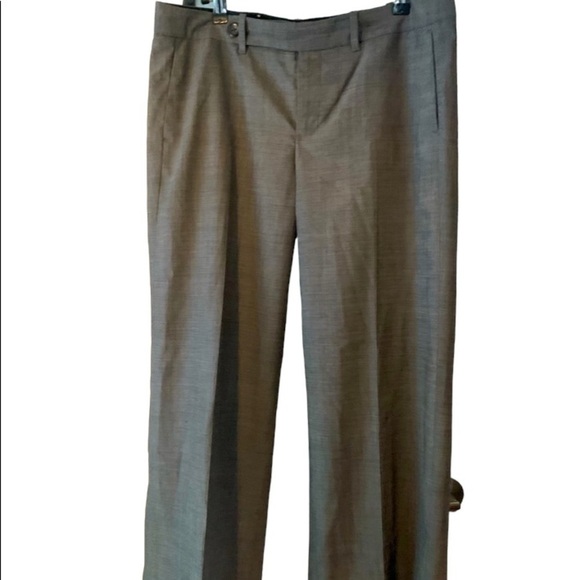 Gap Stretch Wool Cuffed Straight Wide Leg Dress Pants - Picture 3 of 7